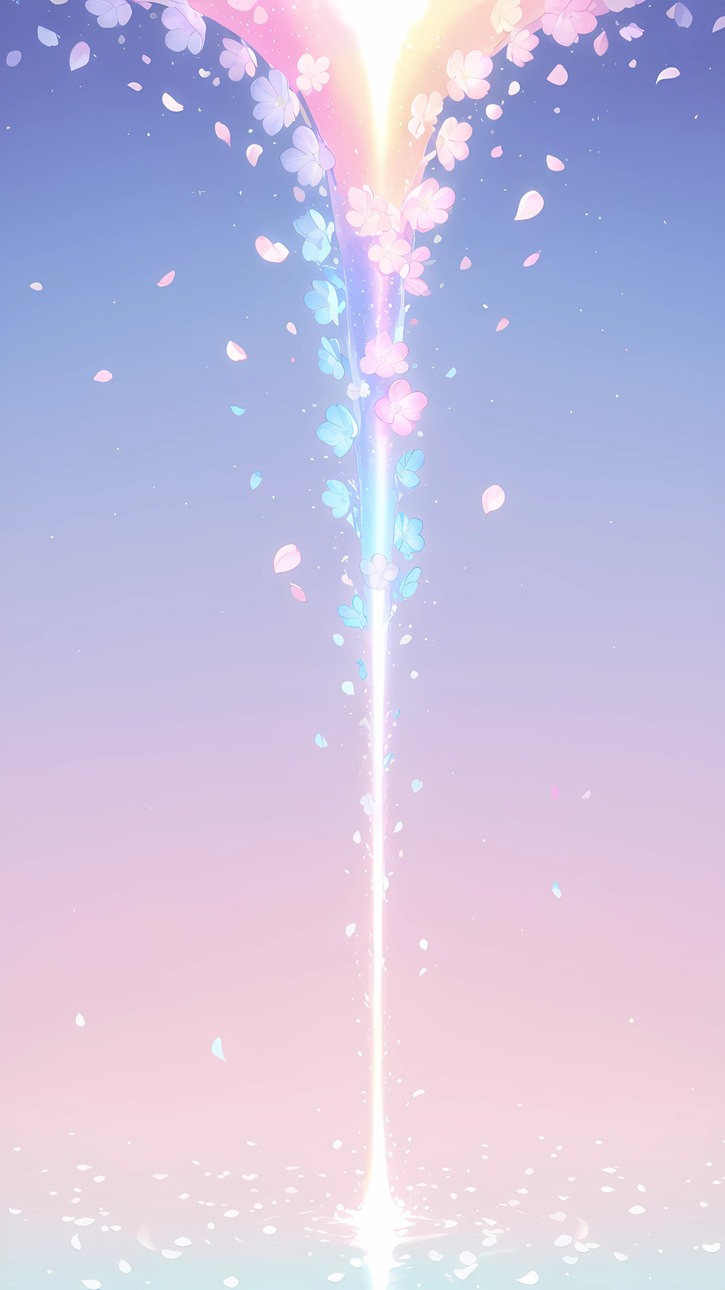 Anime Wallpaper Holographic Flowers 1440×2560 anime wallpaper