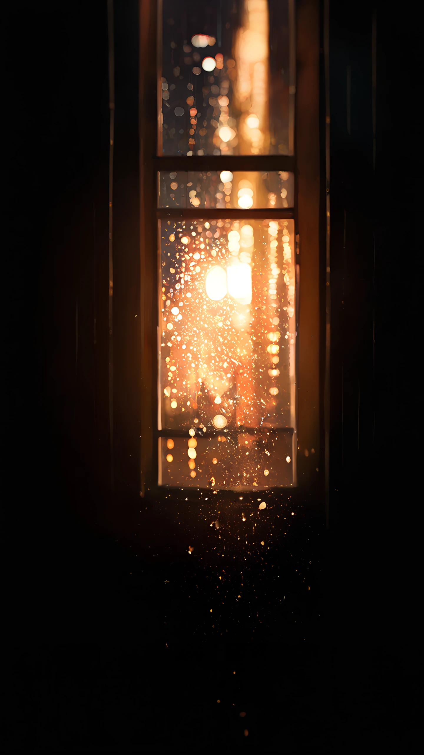 Anime Wallpaper Rainy Window City 1440×2560 anime wallpaper