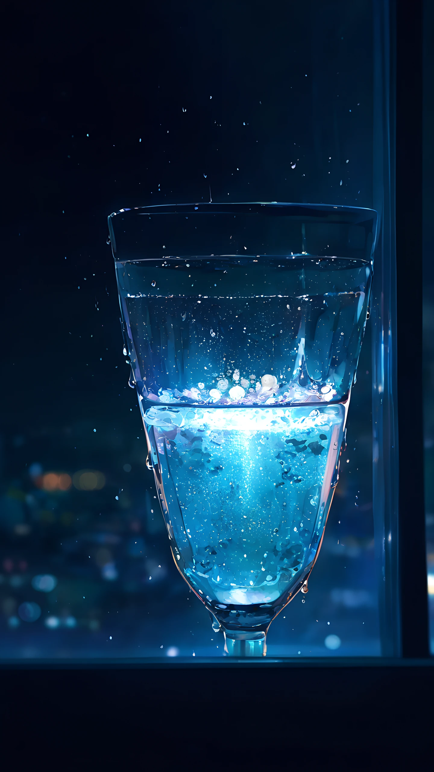 Anime Wallpaper Rainy Window City 1440×2560 anime wallpaper