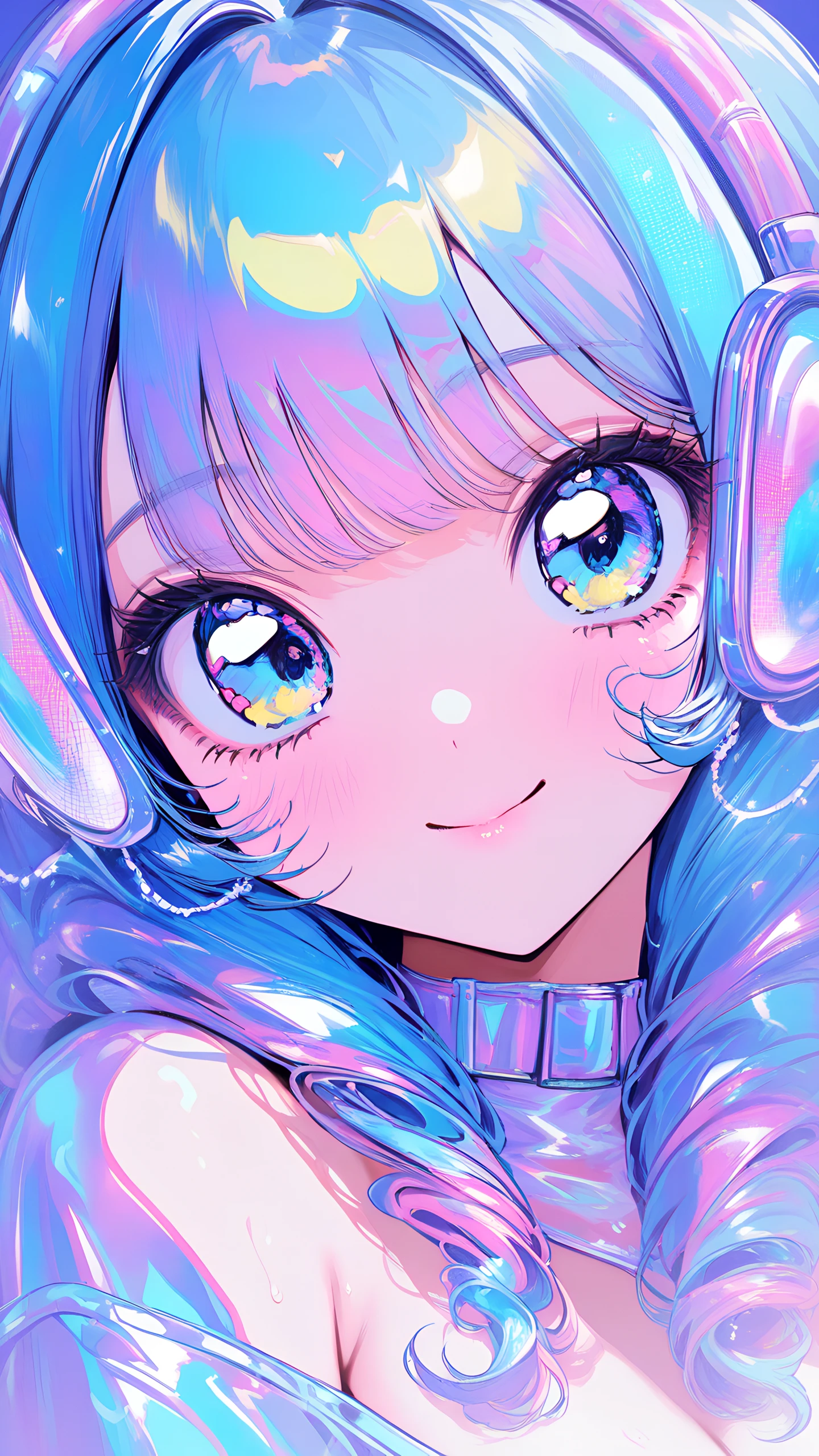 Anime Wallpaper Y2k Holographic 1440×2560 anime wallpaper