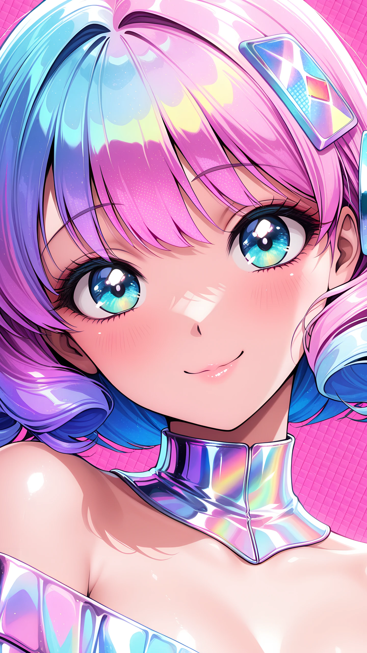 Anime Wallpaper Y2k Holographic 1440×2560 anime wallpaper