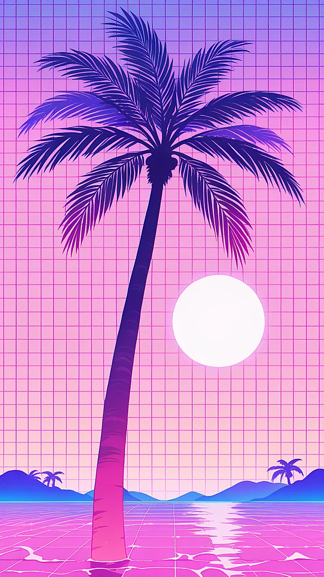 anime wallpaper vaporwave sunset — 1440×2560