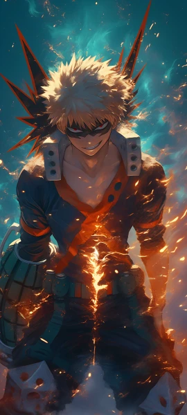 epic anime boy wallpaper — male focus, blonde hair, red eyes (free 4K phone download)
