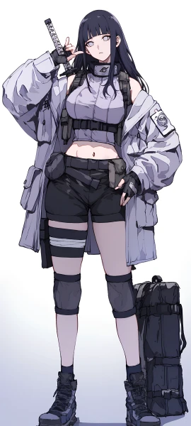 cute anime girl wallpaper — weapon, gloves, fingerless gloves (free 4K phone download)