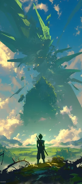 serene anime boy wallpaper — cloud, sky, scenery (free 4K phone download)