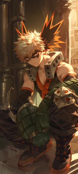 epic anime boy wallpaper — male focus, blonde hair, spiked hair (free 4K phone download)