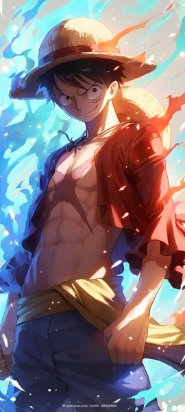 magical anime boy wallpaper — male focus, hat, straw hat (free 4K phone download)