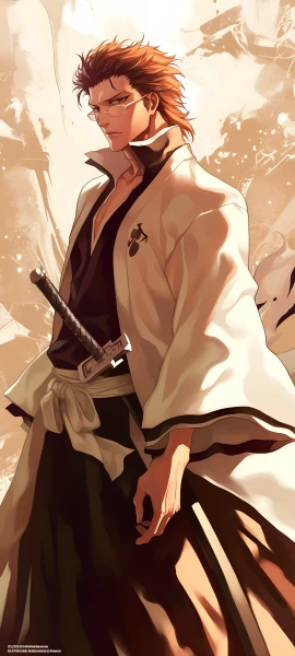 elegant anime boy wallpaper — male focus, sword, japanese clothes (free 4K phone download)