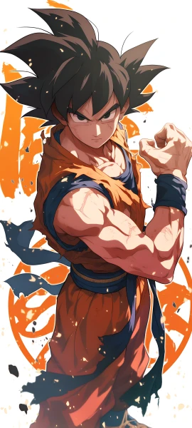 epic anime boy wallpaper — male focus, black hair, dougi (free 4K phone download)