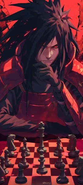 mysterious anime boy wallpaper — male focus, armor, chess piece (free 4K phone download)