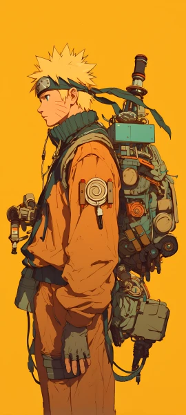 cool anime boy wallpaper — male focus, blonde hair, gloves (free 4K phone download)