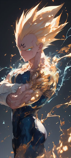 epic anime boy wallpaper — male focus, blonde hair, gloves (free 4K phone download)