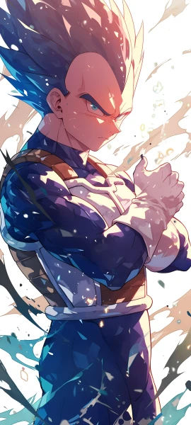 dreamy anime boy wallpaper — male focus, gloves, saiyan armor (free 4K phone download)