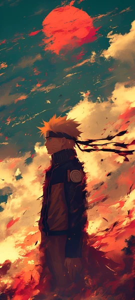 cool anime boy wallpaper — male focus, blonde hair, sky (free 4K phone download)