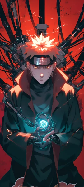 cool anime boy wallpaper — male focus, blonde hair, whisker markings (free 4K phone download)