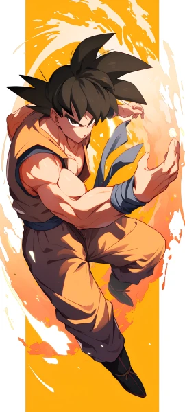 epic anime boy wallpaper — male focus, black hair, muscular (free 4K phone download)