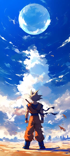 serene anime boy wallpaper — sky, cloud, male focus (free 4K phone download)