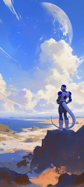futuristic anime boy wallpaper — cloud, male focus, sky (free 4K phone download)
