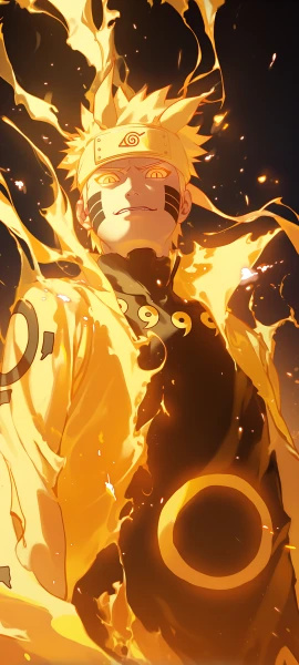 epic anime boy wallpaper — male focus, blonde hair, yellow eyes (free 4K phone download)