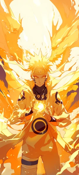 cool anime boy wallpaper — male focus, blonde hair, facial mark (free 4K phone download)