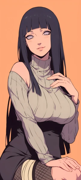 cute anime girl wallpaper — long hair, black hair, simple background (free 4K phone download)