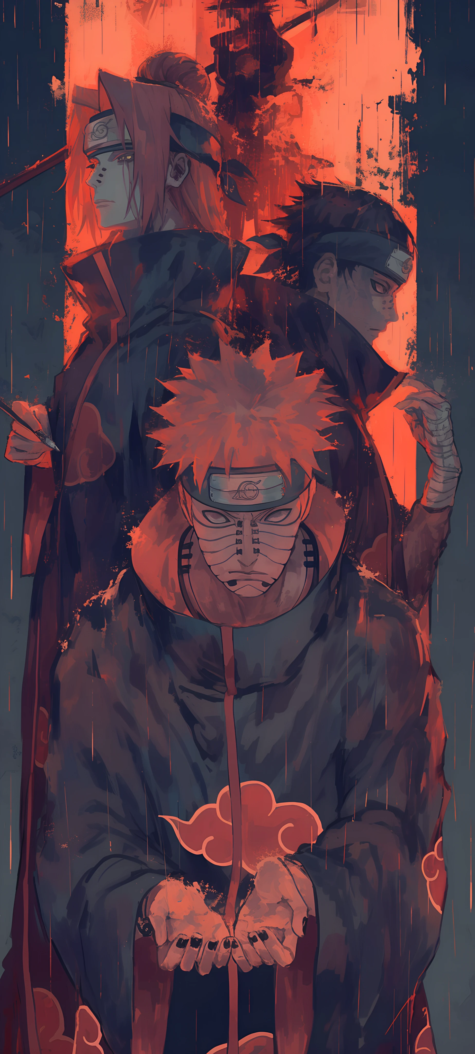 cool anime wallpaper — multiple boys, forehead protector, black hair, 3boys (free 4K phone download)