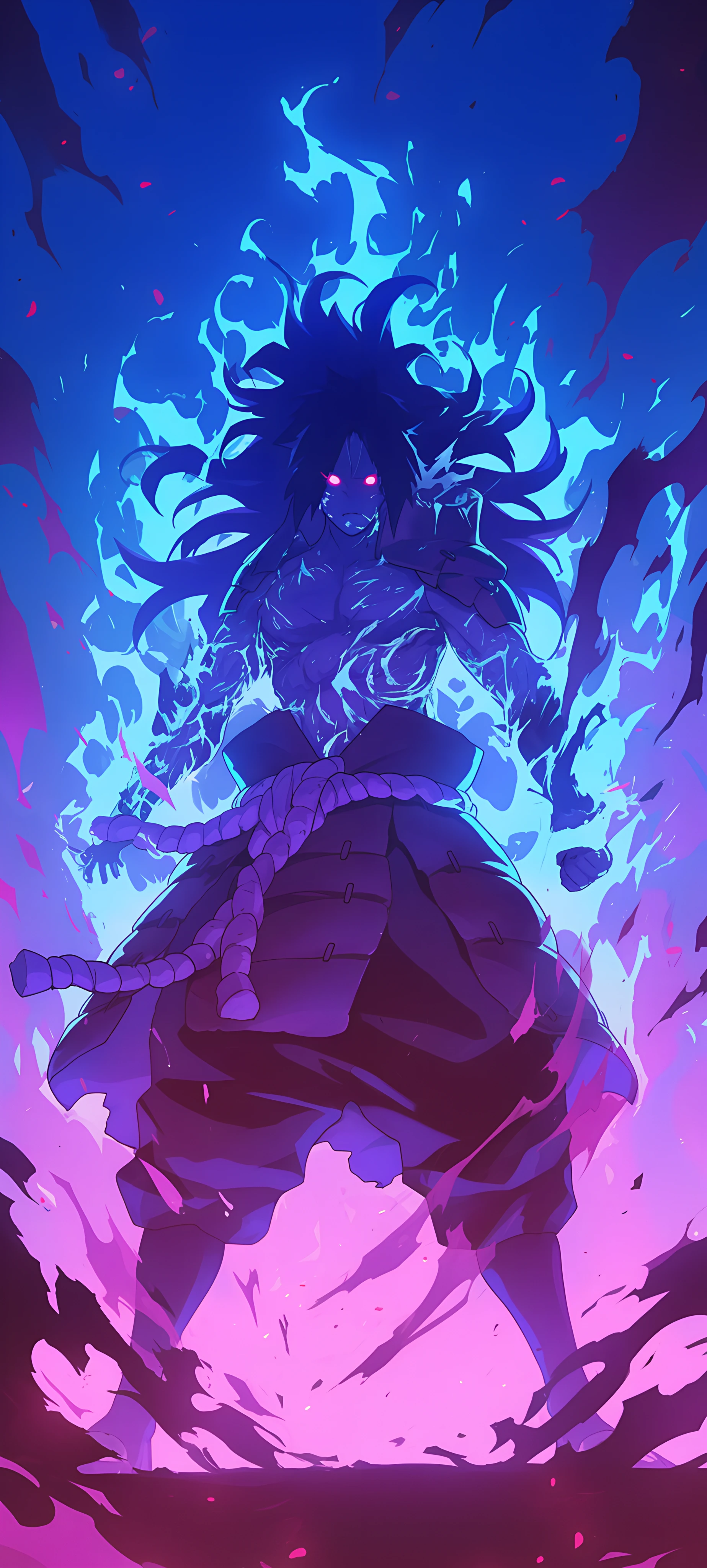 epic anime boy wallpaper — glowing eyes, glowing, male focus (free 4K phone download)