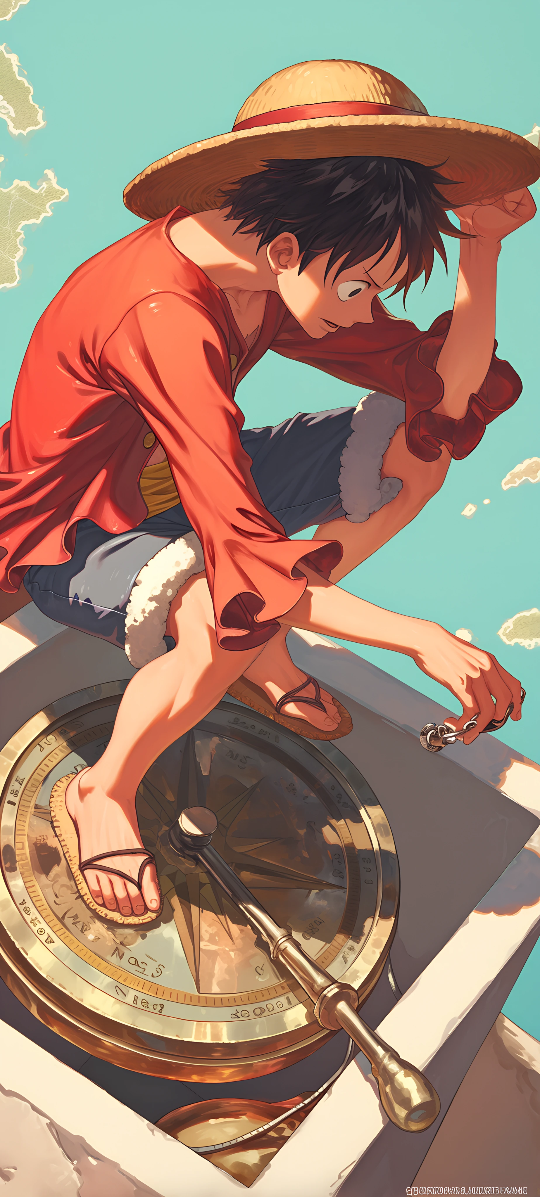 epic anime boy wallpaper — straw hat, male focus, hat (free 4K phone download)