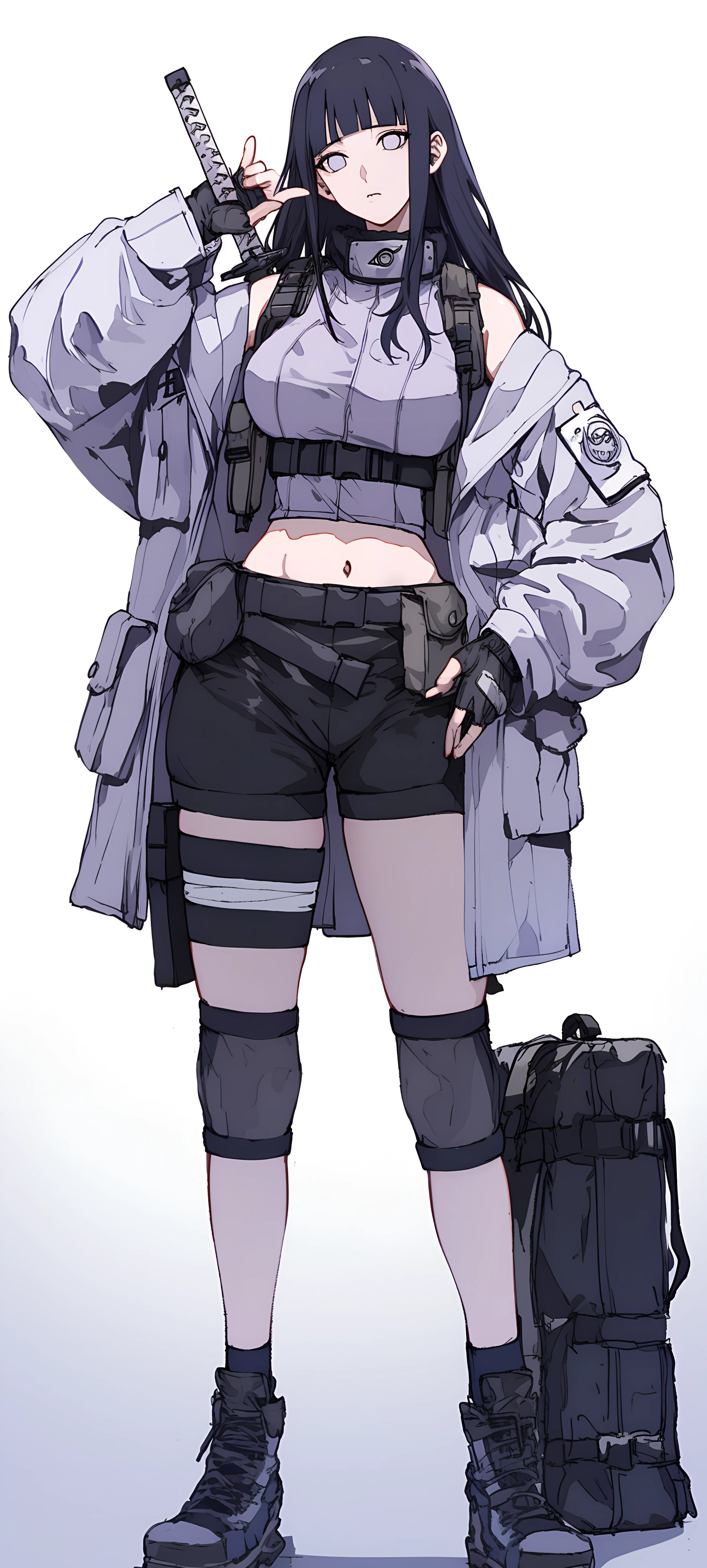 cute anime girl wallpaper — weapon, gloves, fingerless gloves (free 4K phone download)