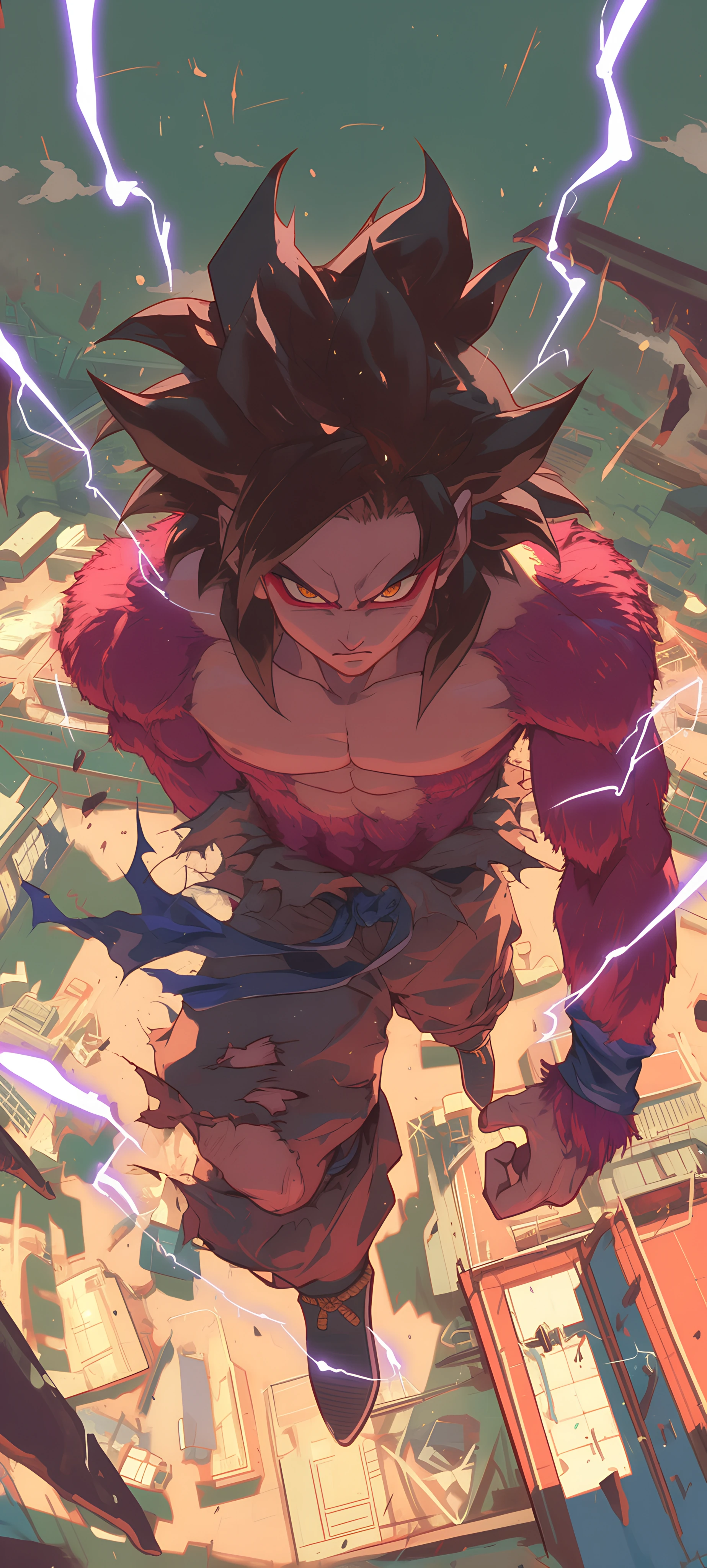 epic anime boy wallpaper — super saiyan 4, super saiyan, body fur, male focus (free 4K phone download)