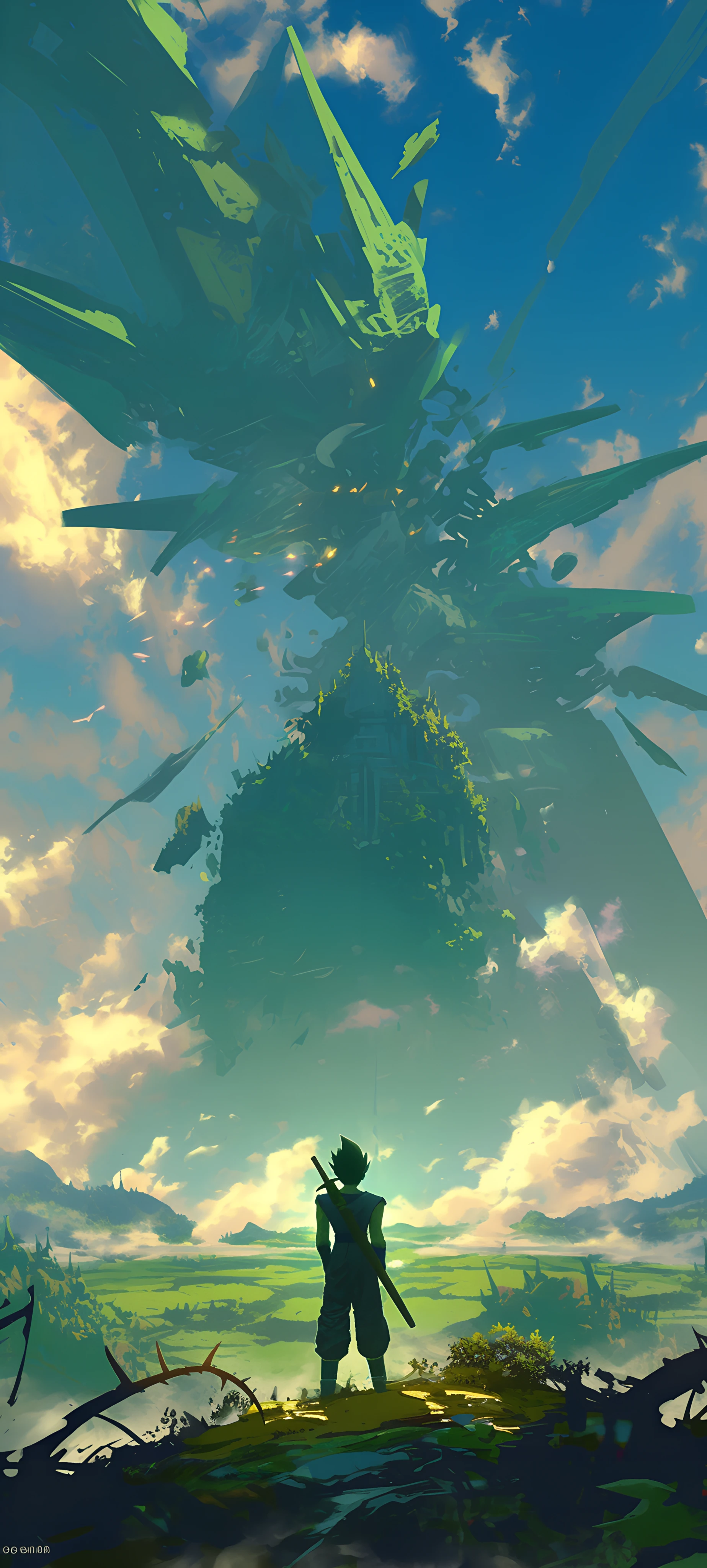 serene anime boy wallpaper — cloud, sky, scenery (free 4K phone download)