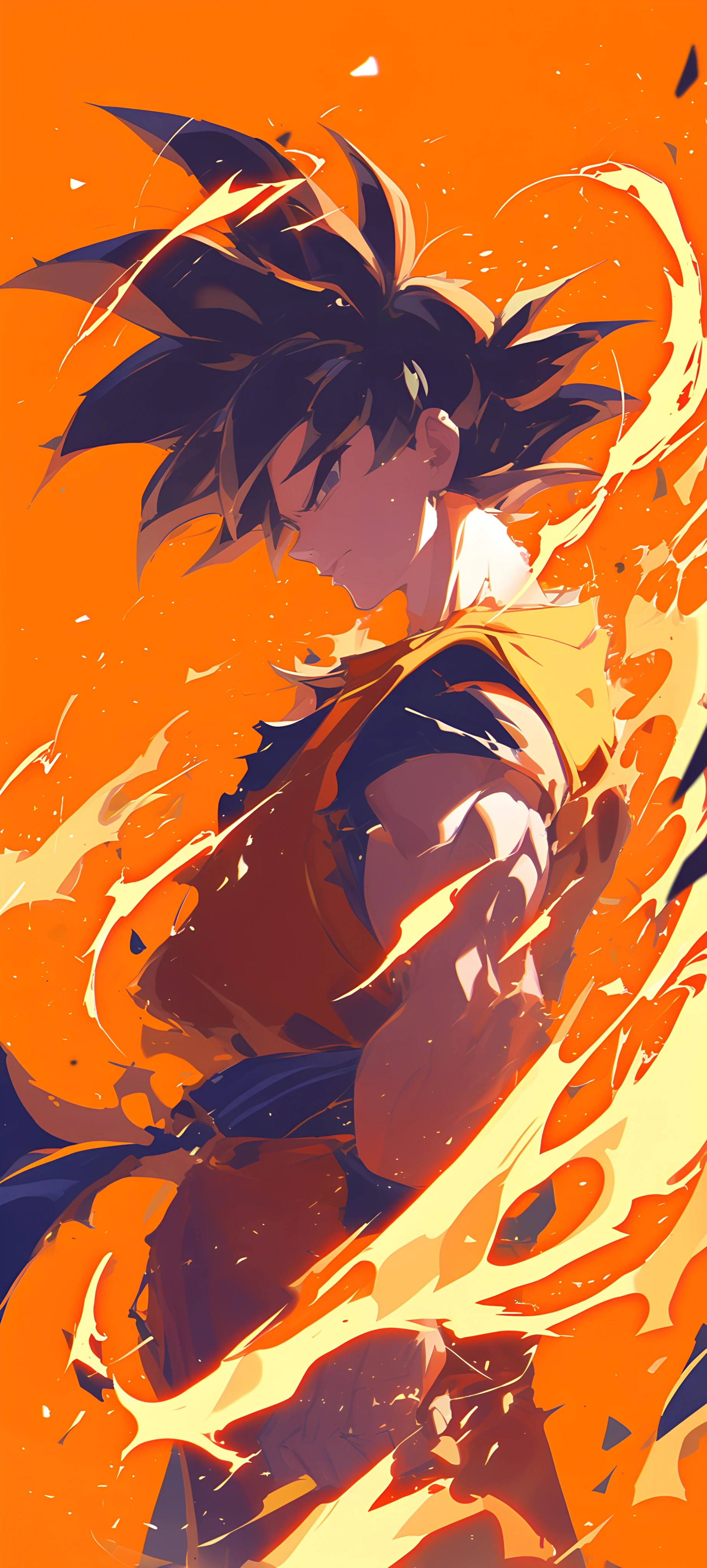 cool anime boy wallpaper — male focus, black hair, dougi (free 4K phone download)