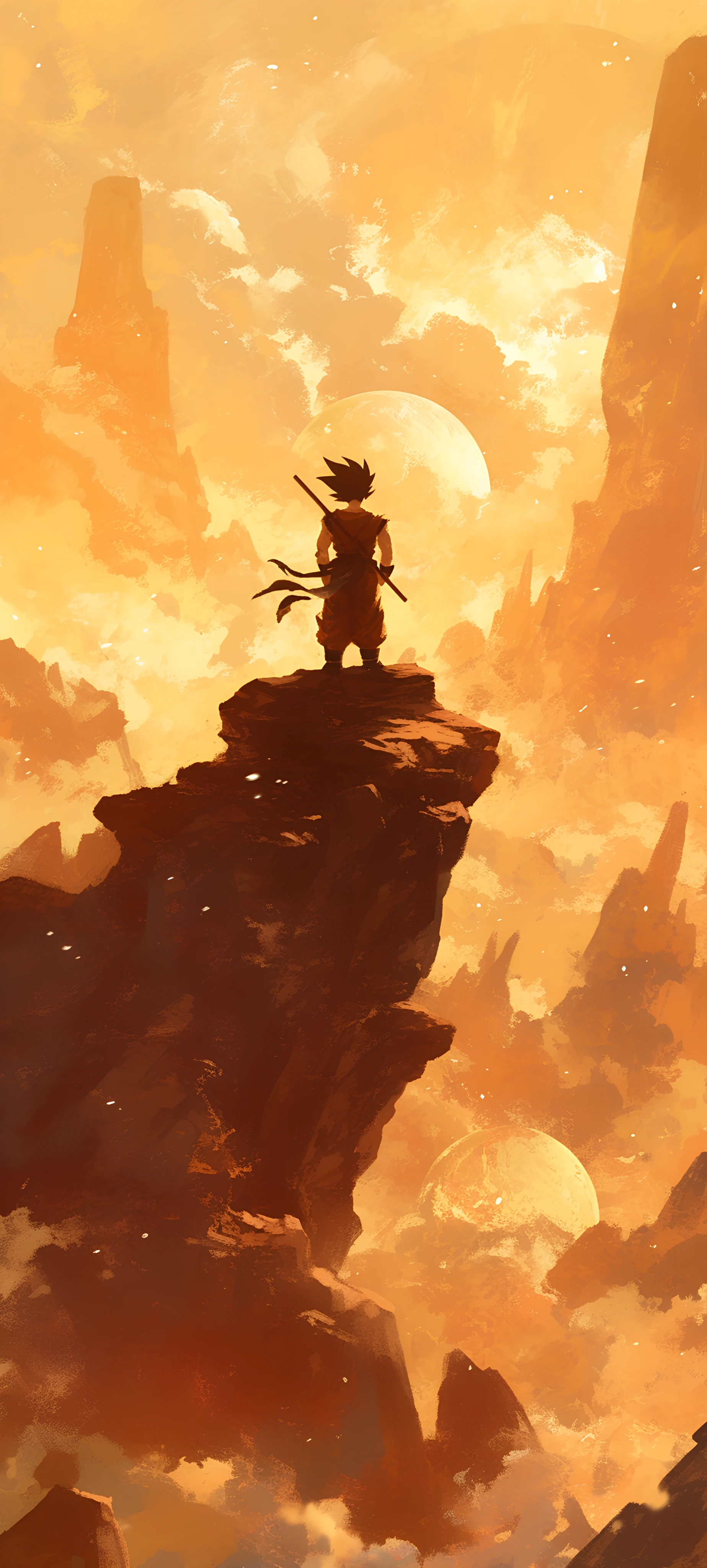 epic anime boy wallpaper — male focus, cloud, weapon (free 4K phone download)