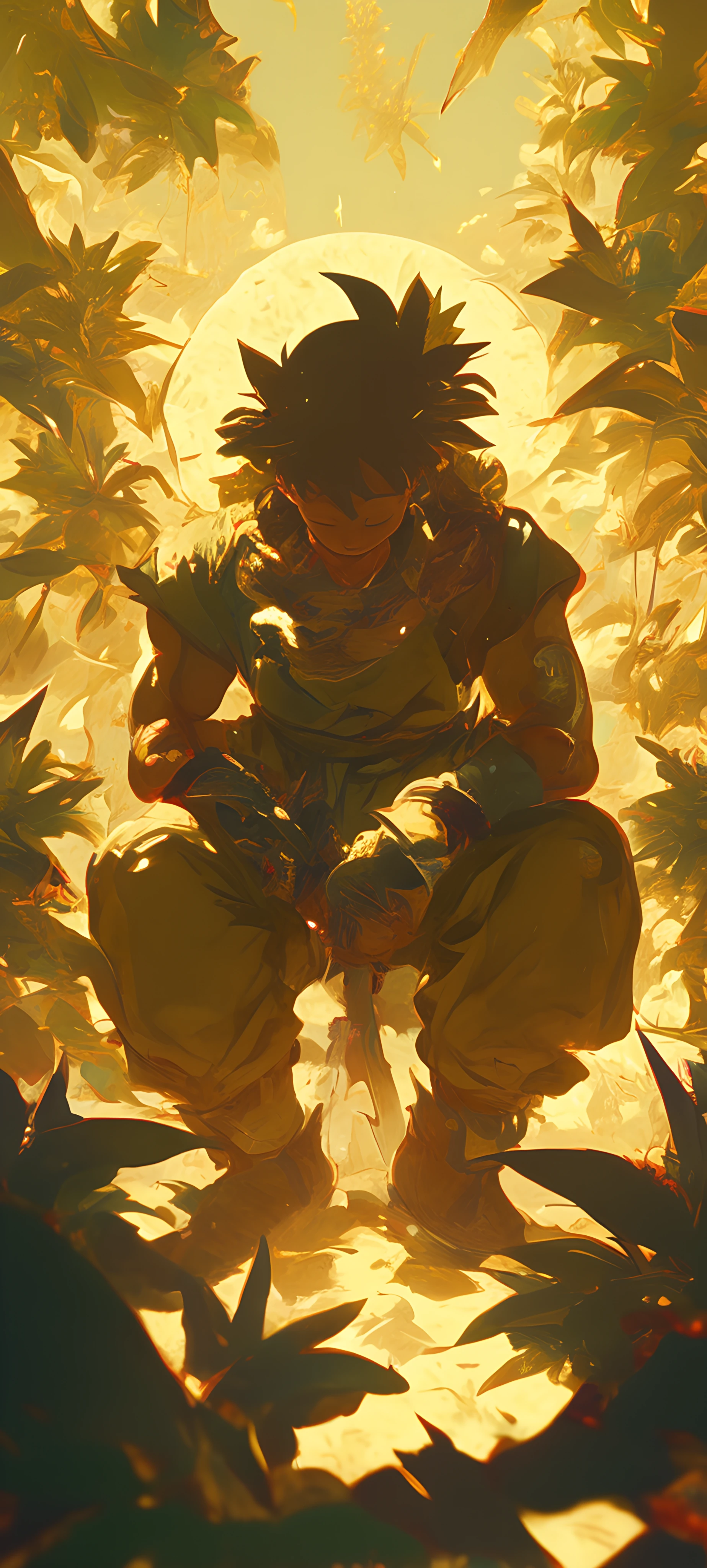 epic anime boy wallpaper — backlighting, male focus, black hair (free 4K phone download)