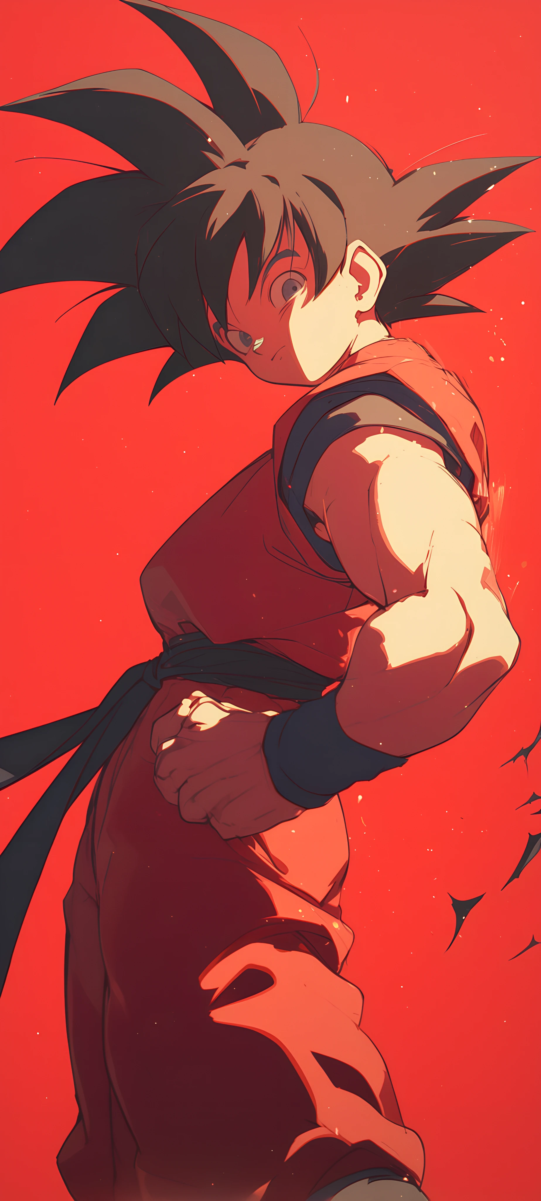 epic anime boy wallpaper — male focus, black hair, dougi (free 4K phone download)