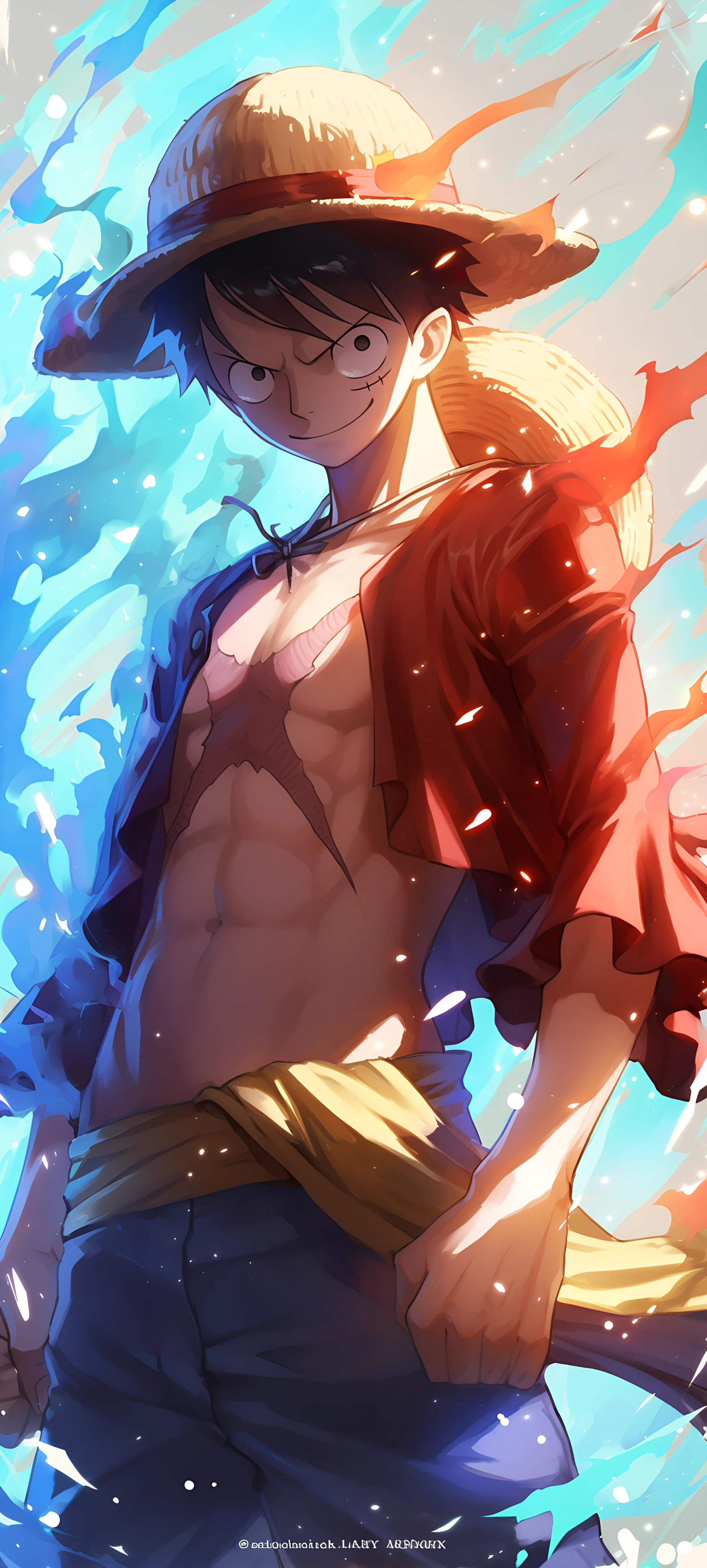 magical anime boy wallpaper — male focus, hat, straw hat (free 4K phone download)
