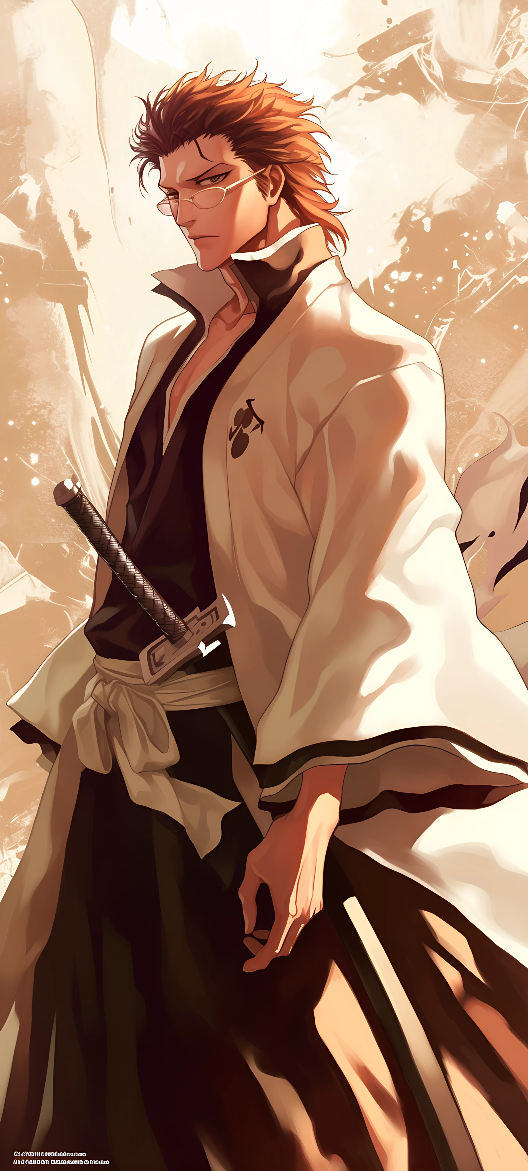 elegant anime boy wallpaper — male focus, sword, japanese clothes (free 4K phone download)