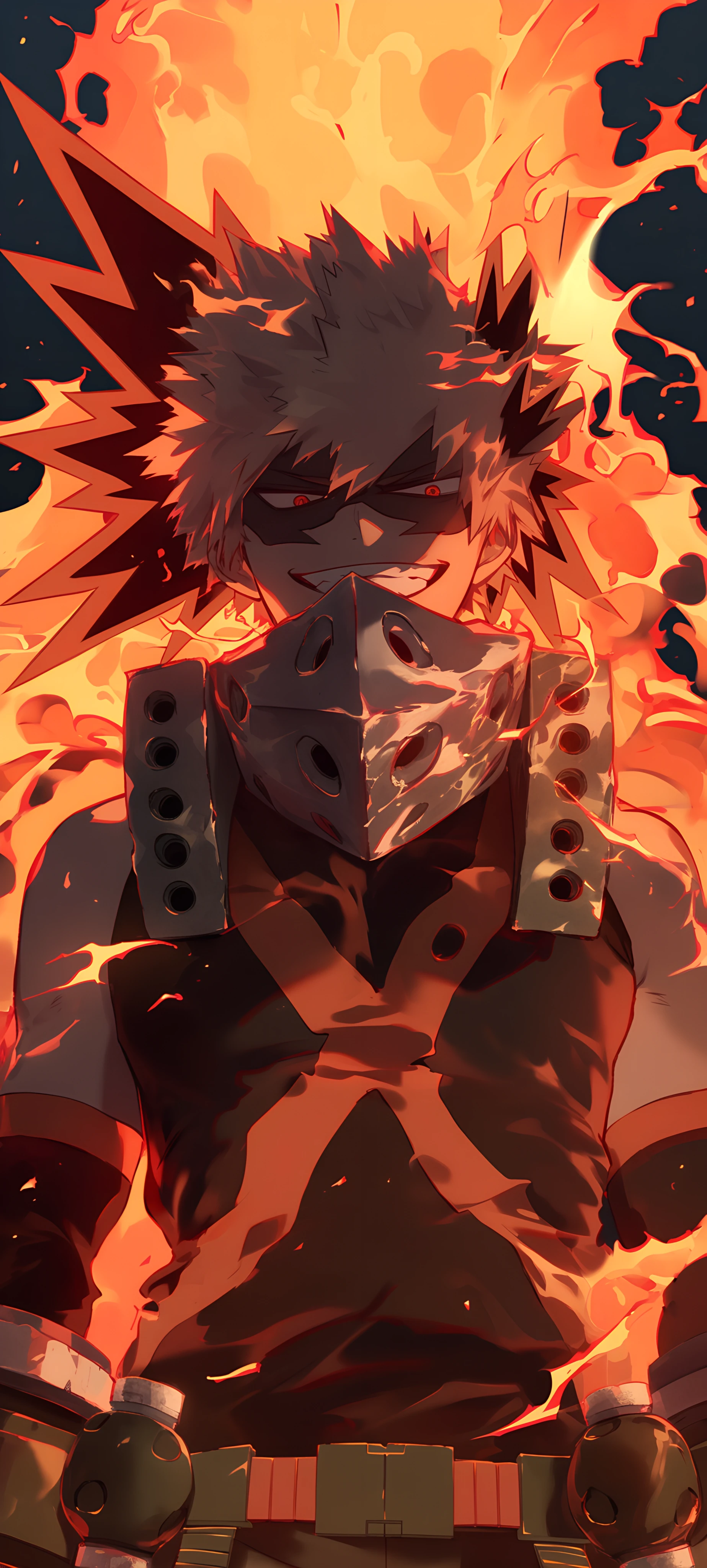 epic anime boy wallpaper — grenade, male focus, explosive (free 4K phone download)