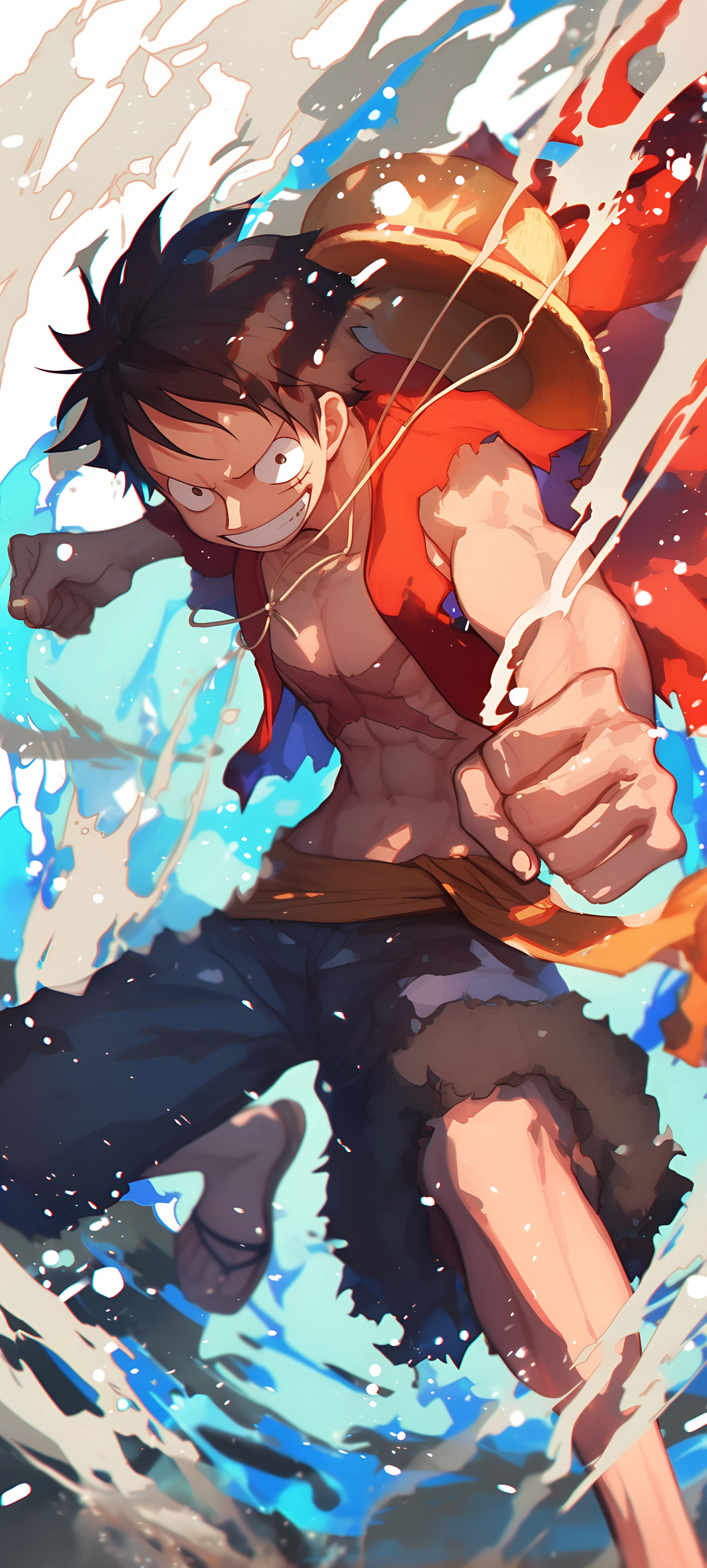magical anime boy wallpaper — male focus, straw hat, hat (free 4K phone download)