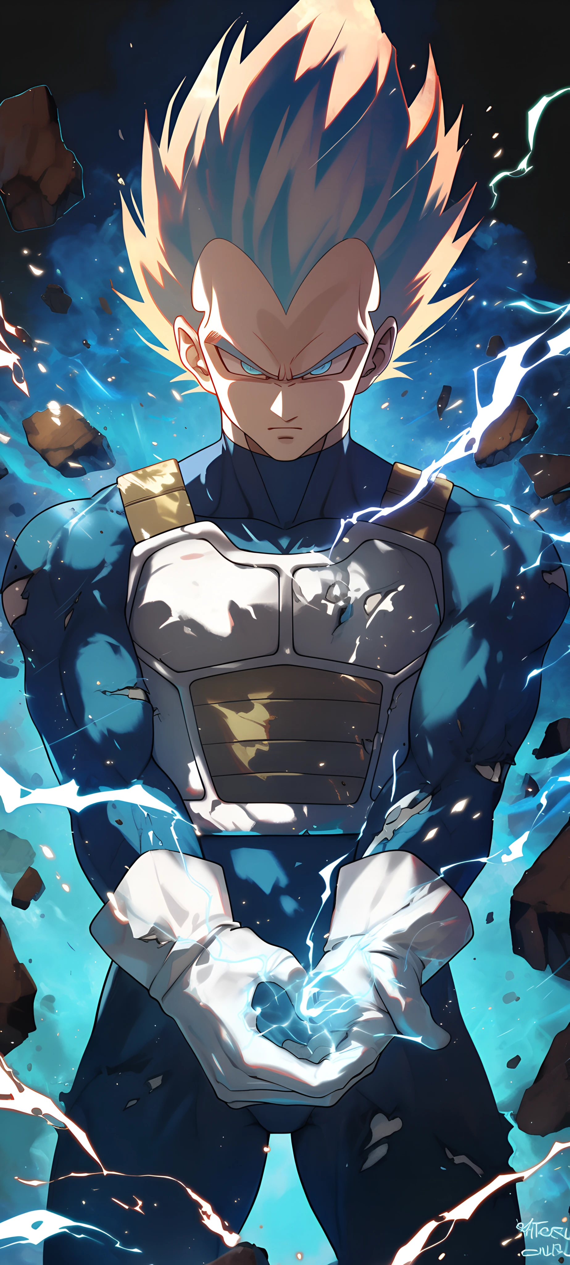 epic anime boy wallpaper — male focus, gloves, super saiyan (free 4K phone download)