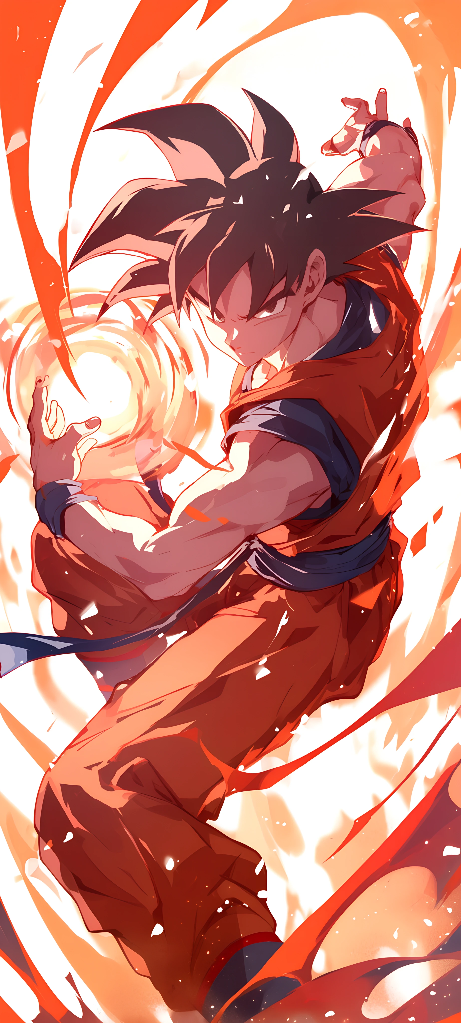 cool anime boy wallpaper — male focus, black hair, dougi (free 4K phone download)