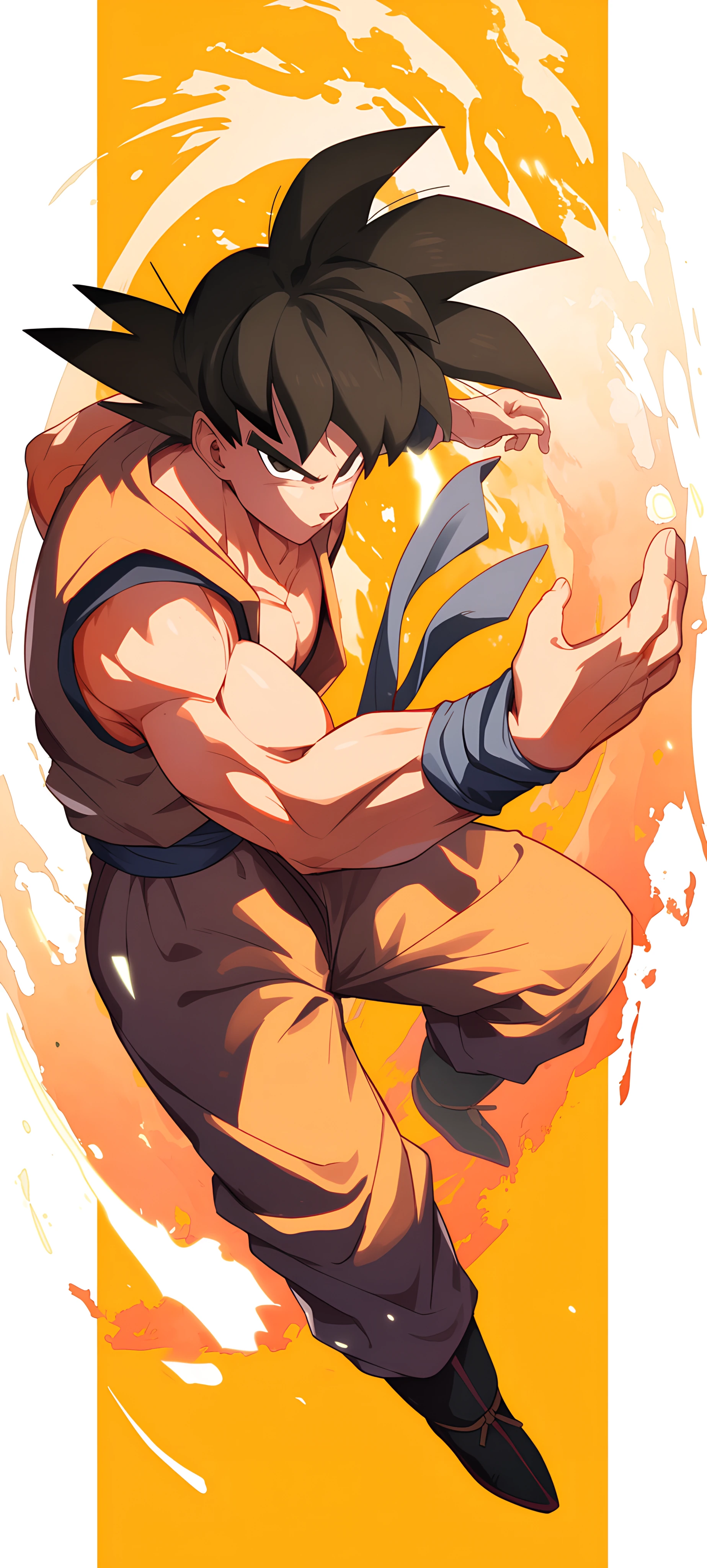 epic anime boy wallpaper — male focus, black hair, muscular (free 4K phone download)