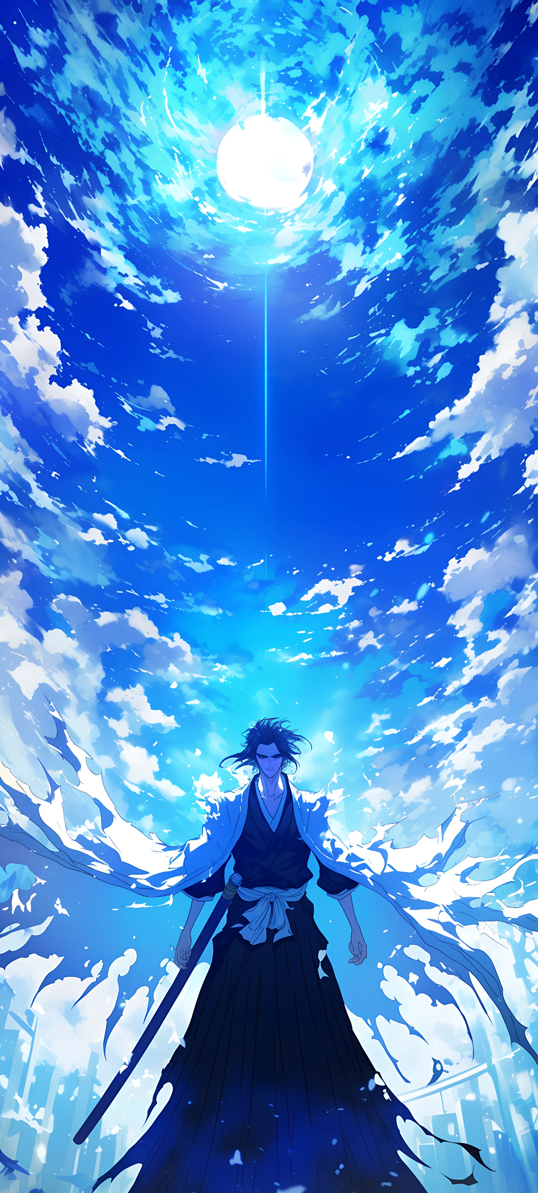 magical anime boy wallpaper — cloud, japanese clothes, sky (free 4K phone download)