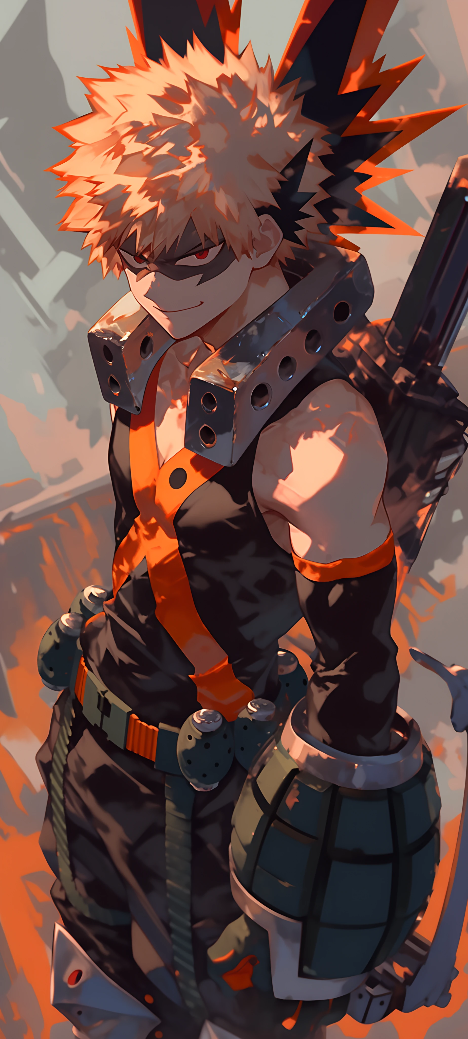epic anime boy wallpaper — grenade, explosive, male focus (free 4K phone download)