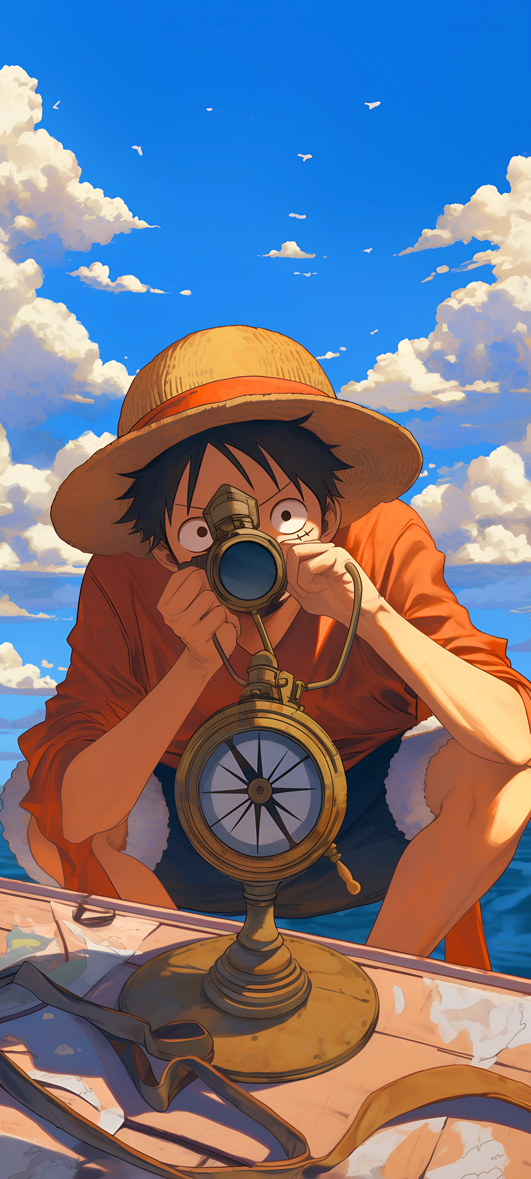 magical anime boy wallpaper — straw hat, hat, male focus (free 4K phone download)
