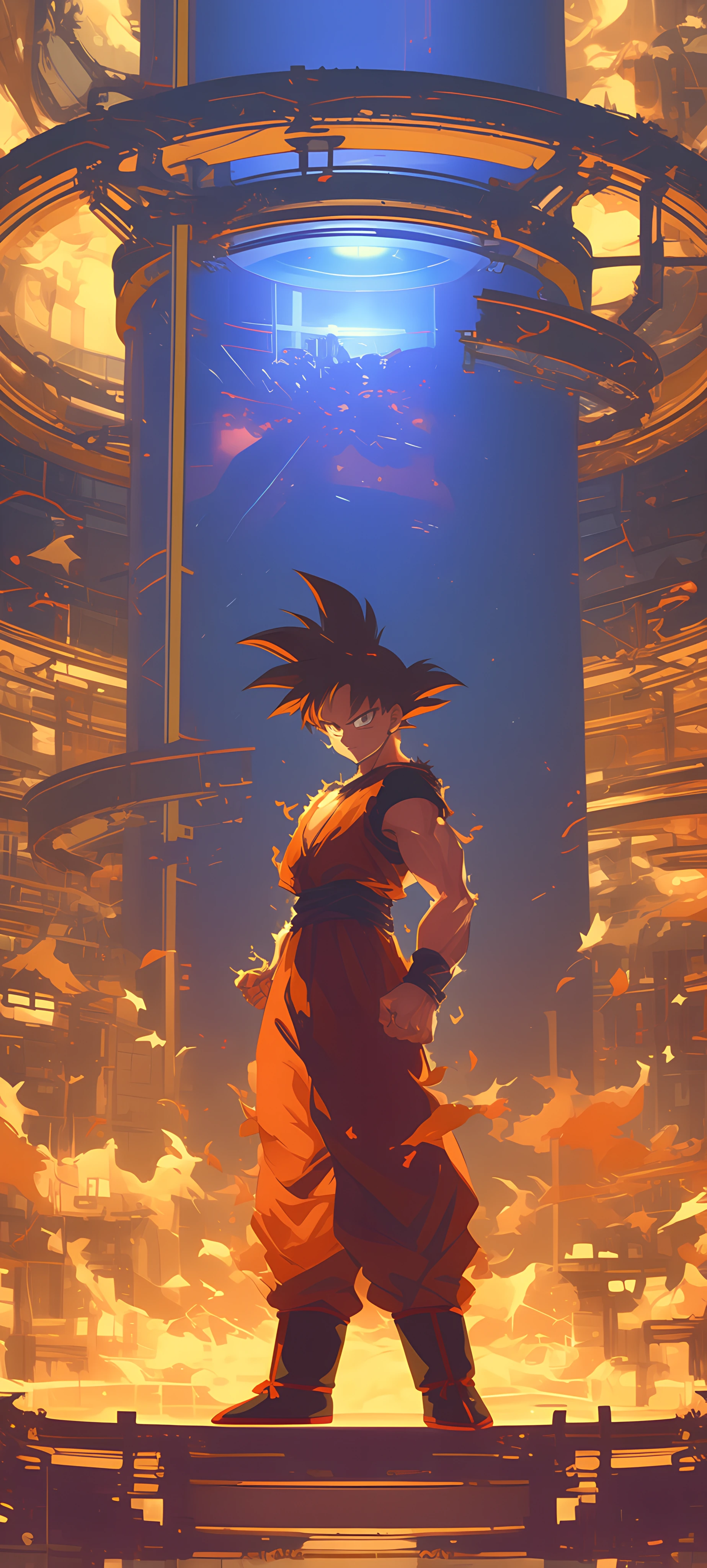 epic anime boy wallpaper — male focus, black hair, clenched hands (free 4K phone download)