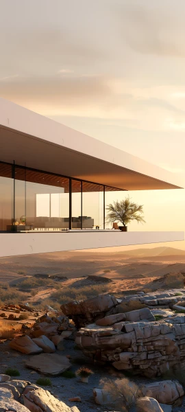 futuristic architecture wallpaper — scenery, desert, sky, rock (free 4K phone download)