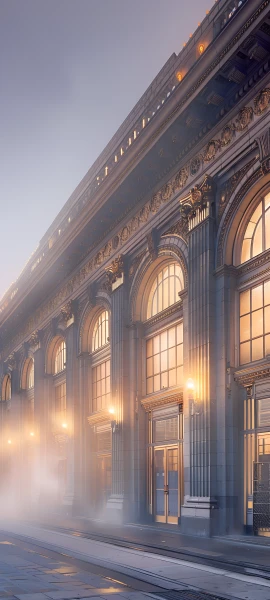 elegant architecture wallpaper — scenery, building, road, window (free 4K phone download)