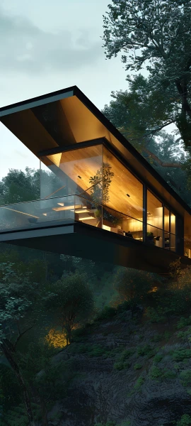 futuristic architecture wallpaper — tree, scenery, sky, grass (free 4K phone download)