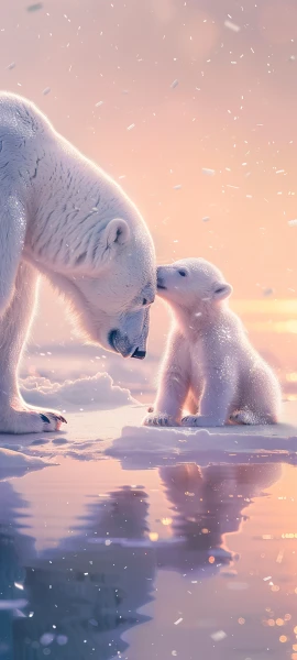 cute architecture wallpaper — reflection, animal, snow, animal focus (free 4K phone download)
